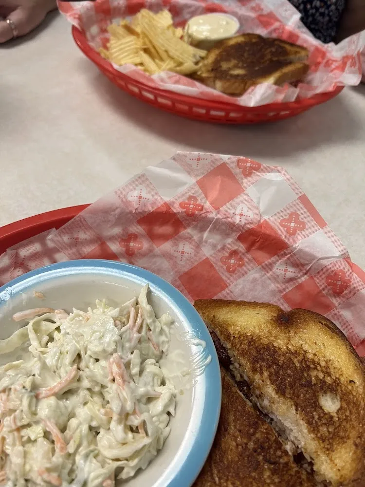 Turkey Bacon Melt and Cole Slaw